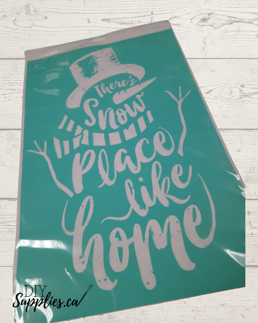 Adhesive Silk Screen Stencil - There's Snow Place like Home