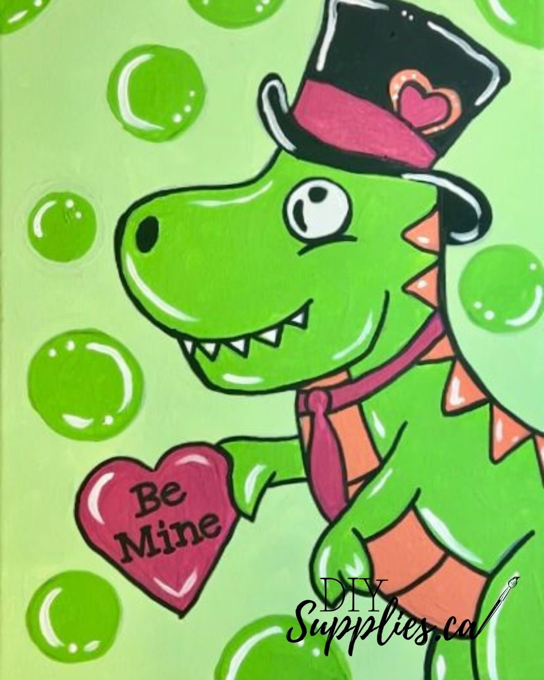 "Arty Party" Canvas Painting Kit - Dino Love