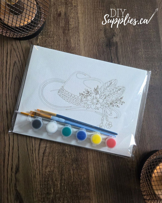 Mini Canvas Painting Kit - Cowgirl Style