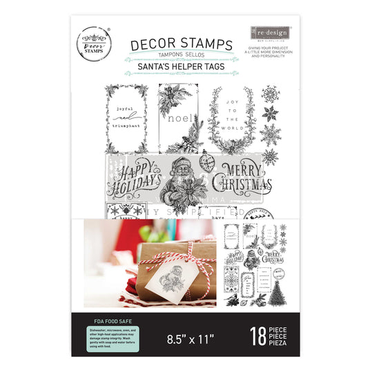 Redesign Decor Clear Stamp Santa's Helper Tags