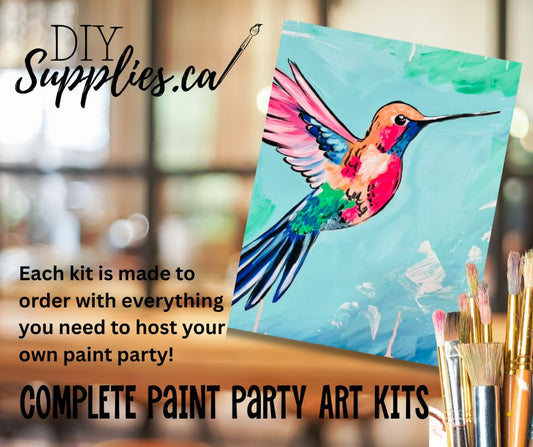 "Arty Party" Canvas Painting Kit - Happy Hummingbird