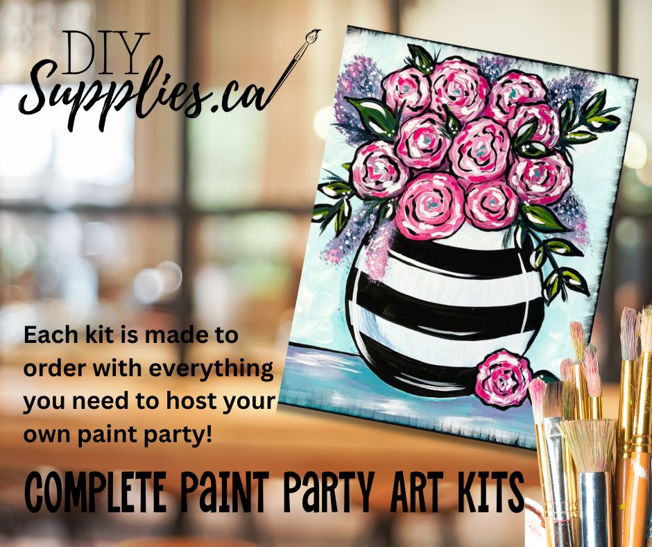 "Arty Party" Canvas Painting Kit - Lovely Vase