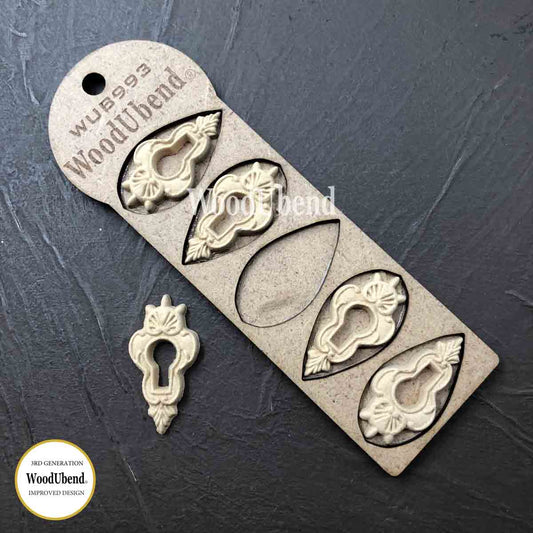 Pack of Five Keyholes WUB993 4.7 x 2.5cm