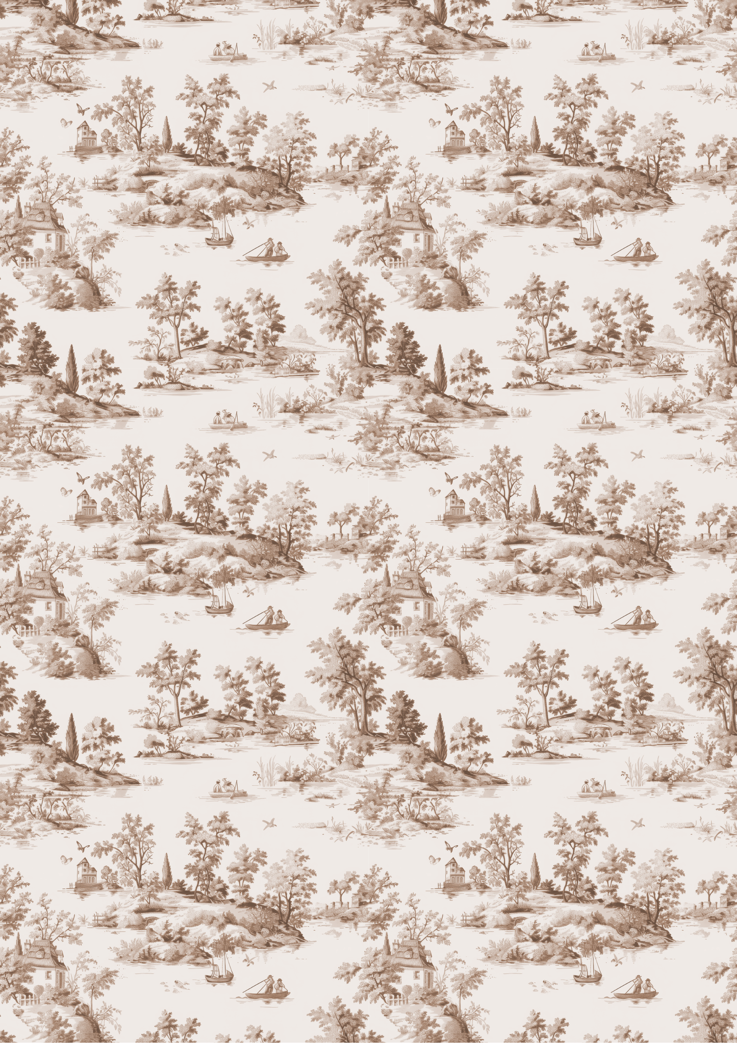 NEW Belles and Whistles A1 Decoupage Paper - Countryside Toile