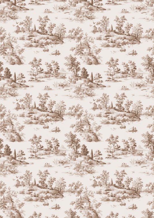 NEW Belles and Whistles A1 Decoupage Paper - Countryside Toile