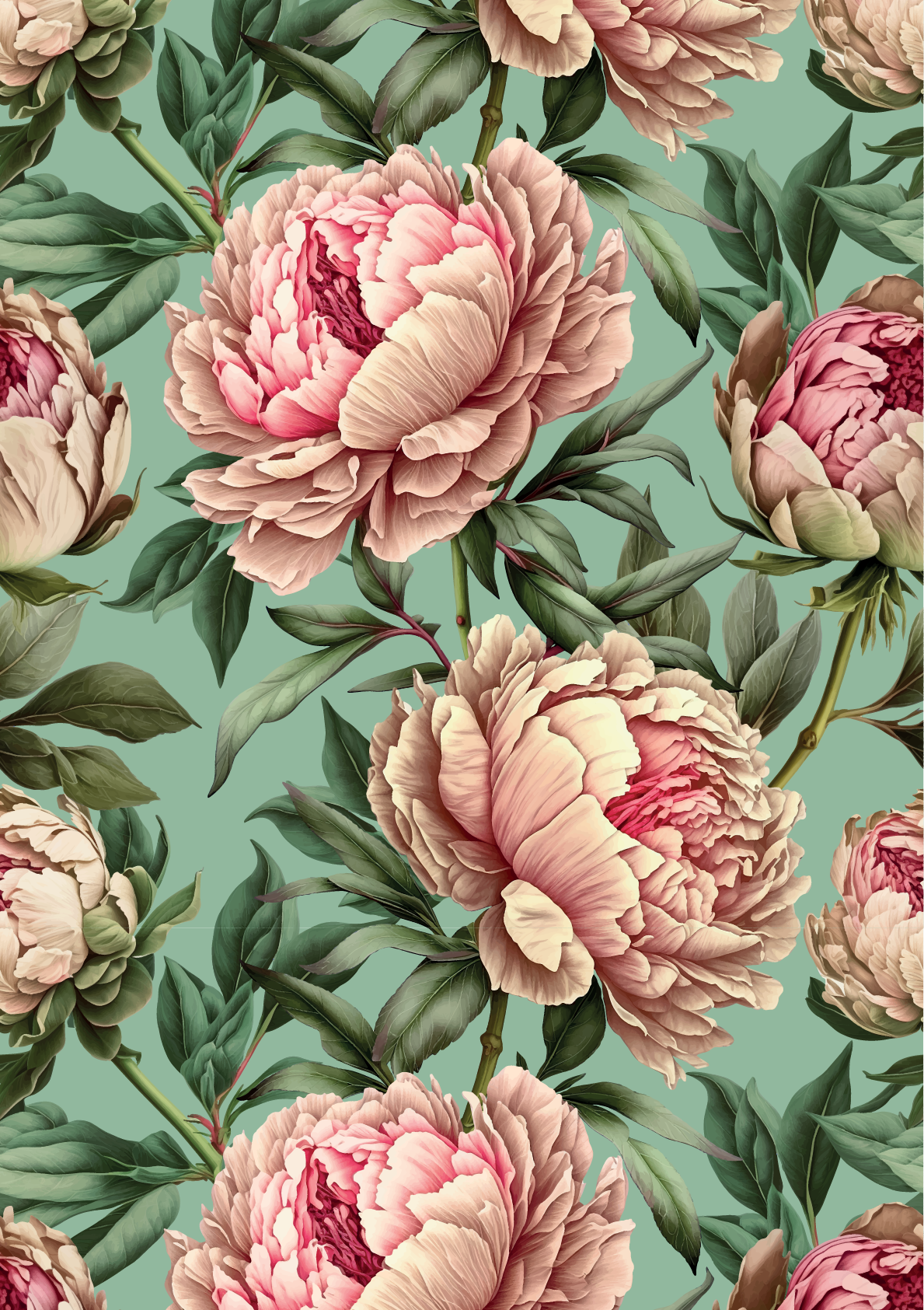 Belles and Whistles A2 Rice Decoupage Paper - Blushing Blooms