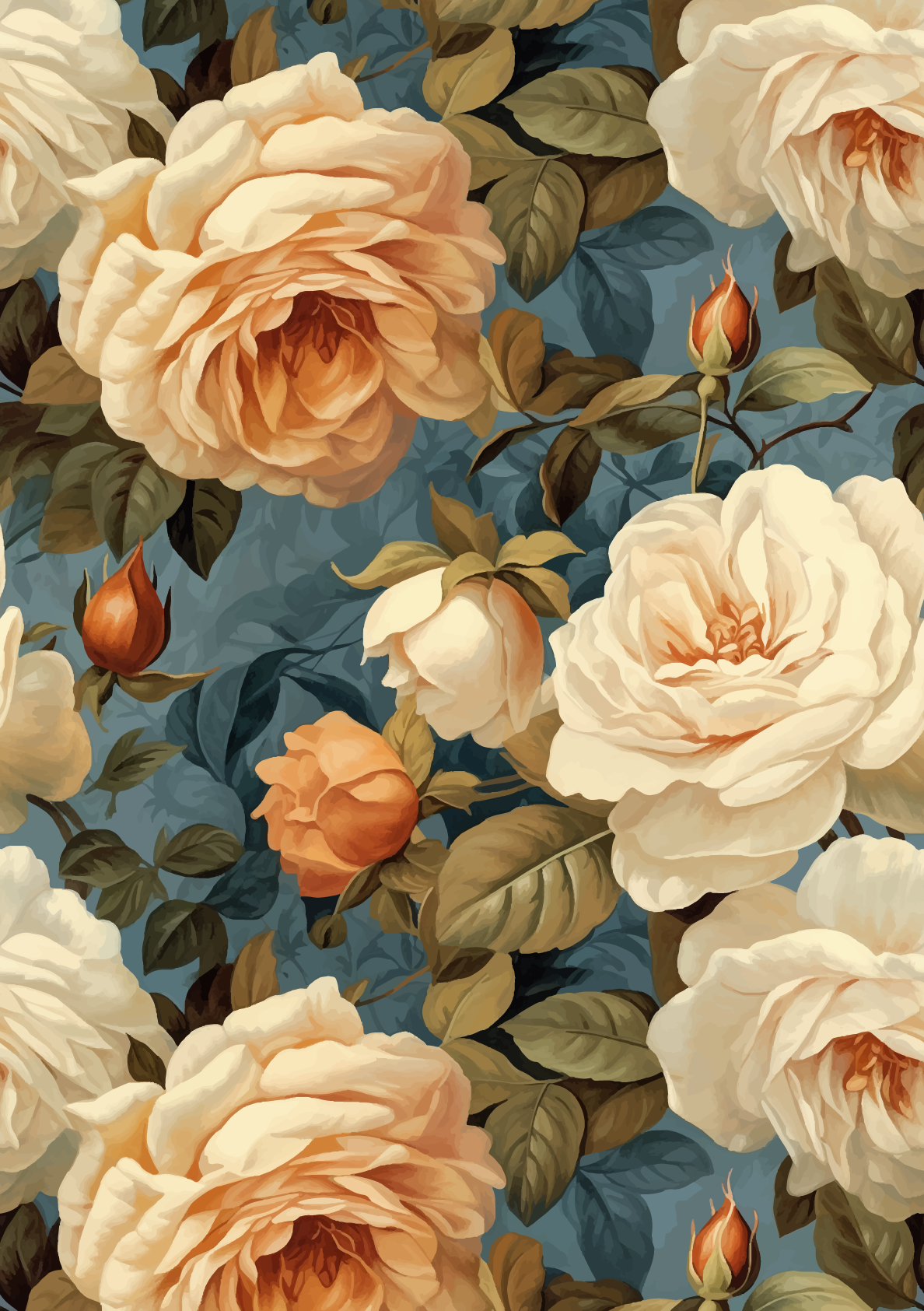 Belles and Whistles A2 Rice Decoupage Paper - Heirloom Roses