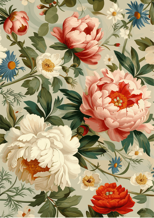 Belles and Whistles A2 Rice Decoupage Paper - Timeless Charm