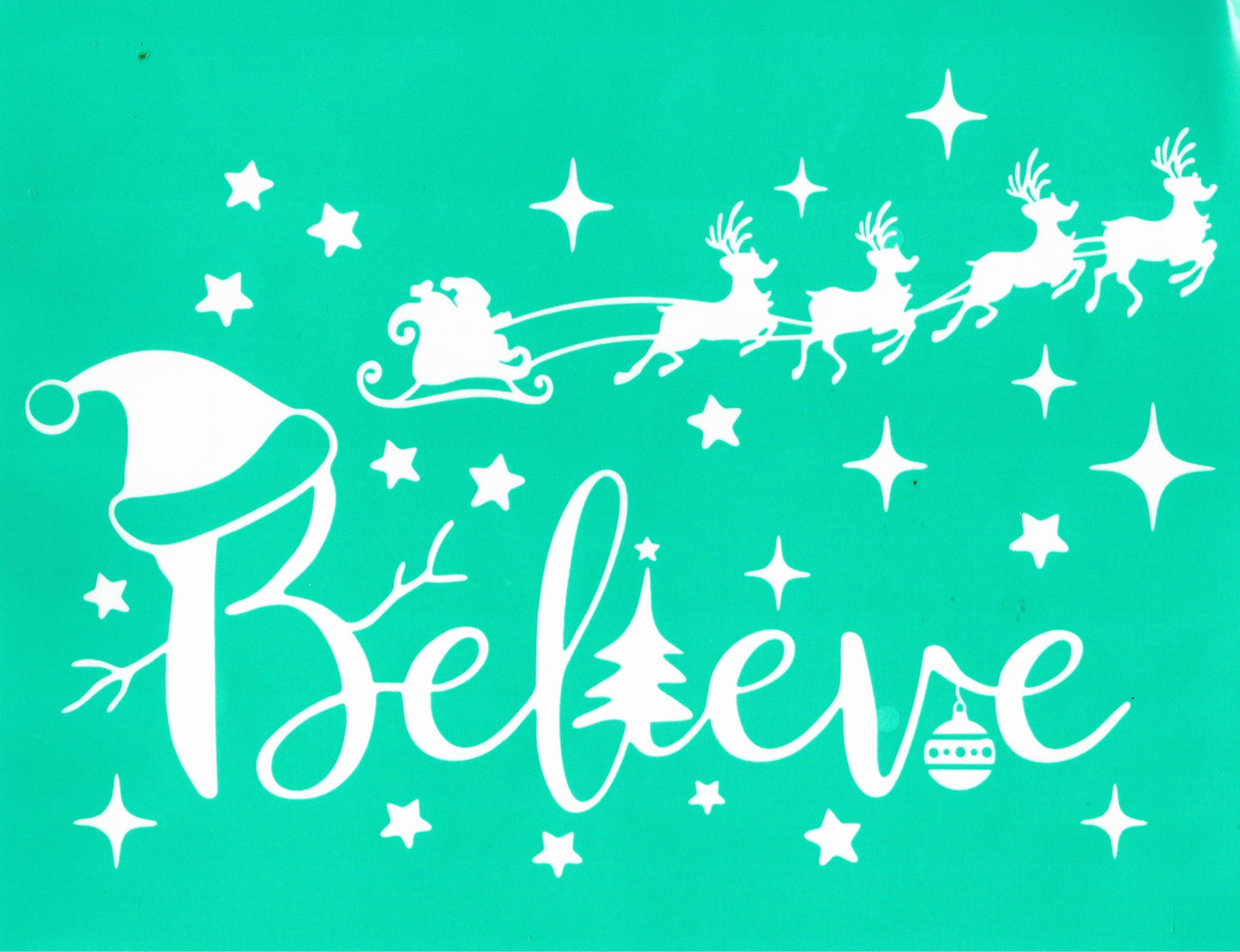 Adhesive Silk Screen Stencil - Believe