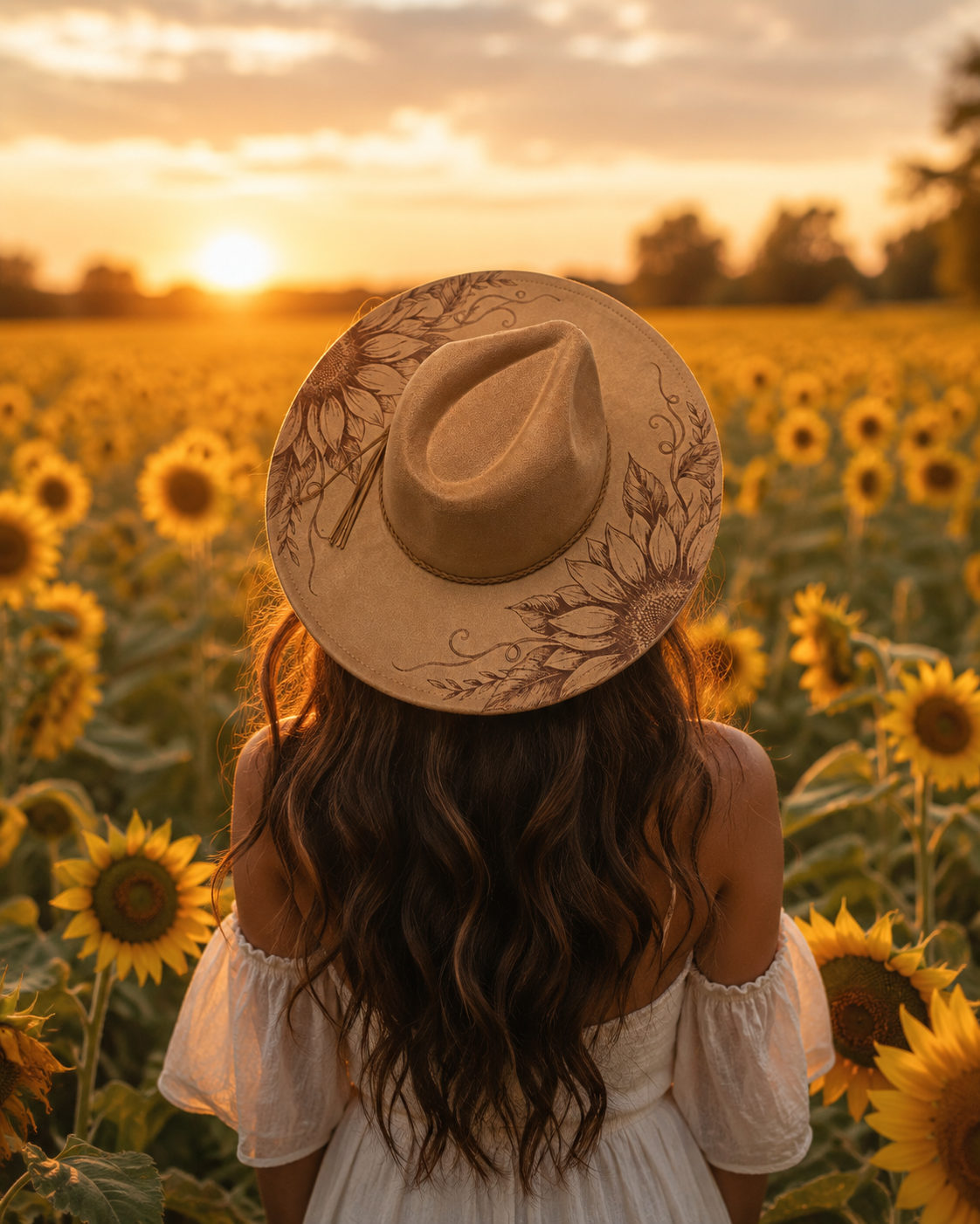 Sunflower Daze Hat - Burnt & Brushed Collection