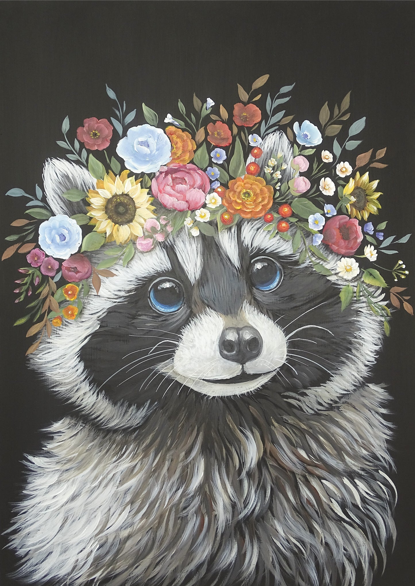 Belles and Whistles A2 Rice Decoupage Paper - Clever Racoon (2 sizes available)