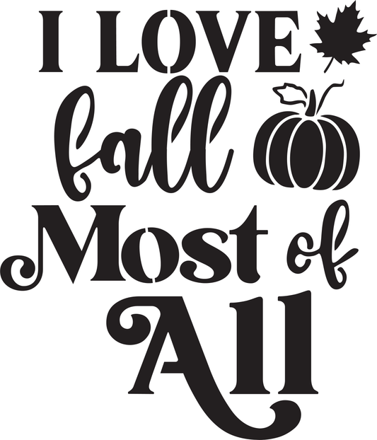 Dixie Belle Belles and Whistles Mylar Stencil - Fall Love