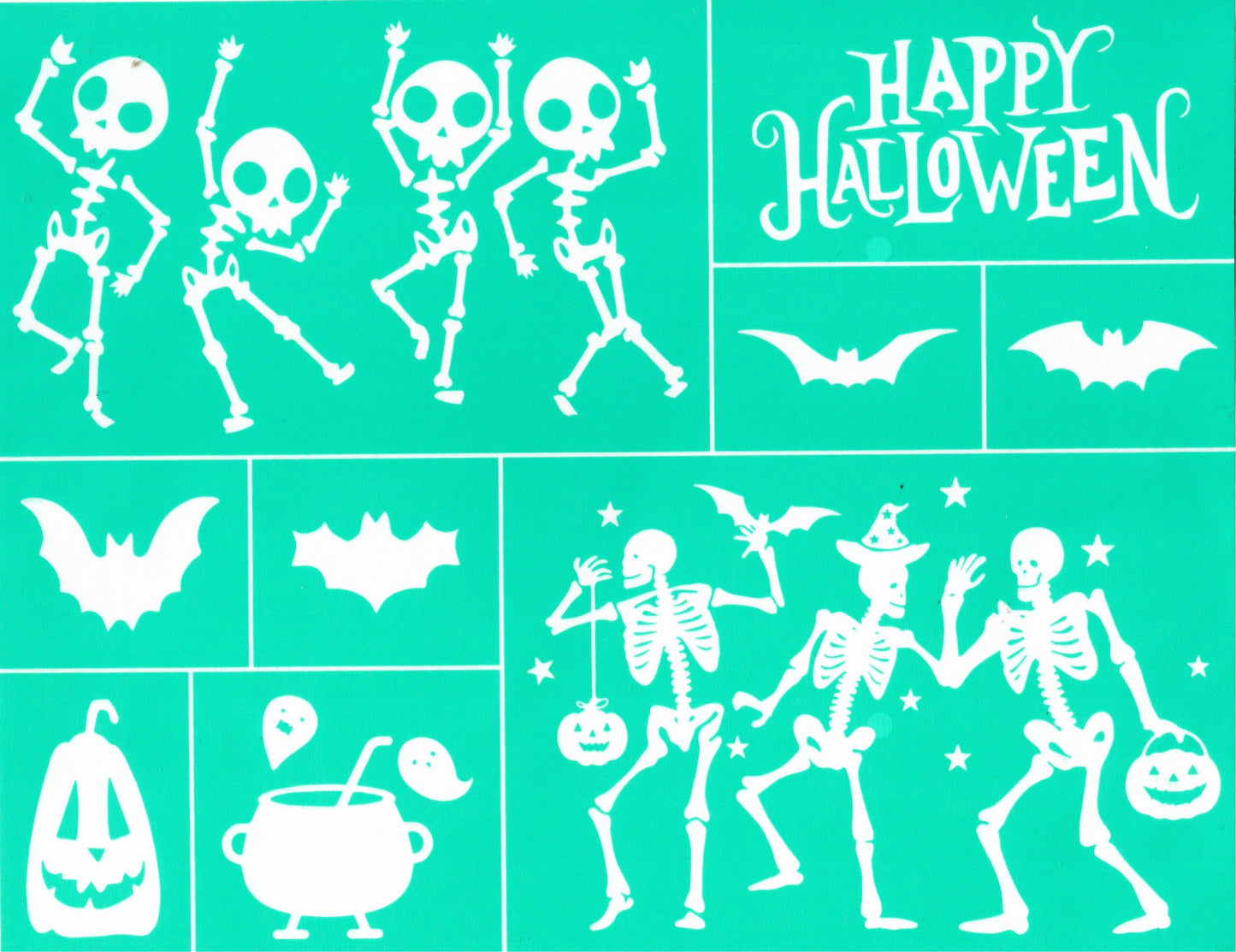 Adhesive Silk Screen Stencil - Happy Halloween