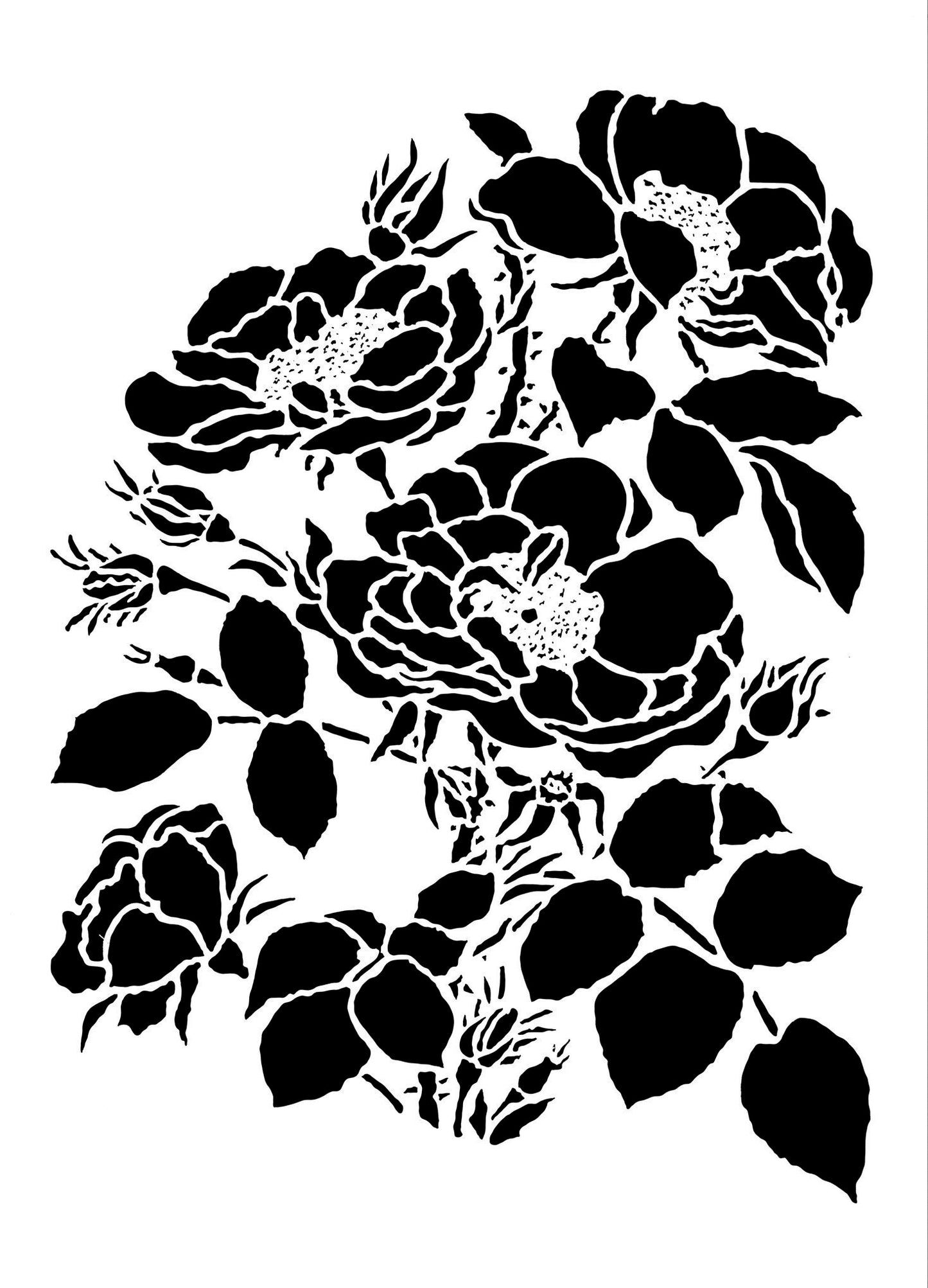 Posh Chalk Stencil Lovely Lush Posey - 25cm x 35cm