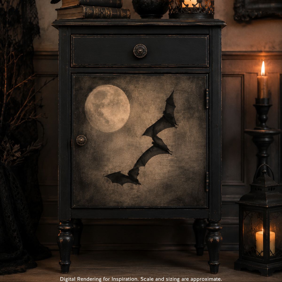 Belles and Whistles A3 Rice Decoupage Paper - Nocturnal Flight