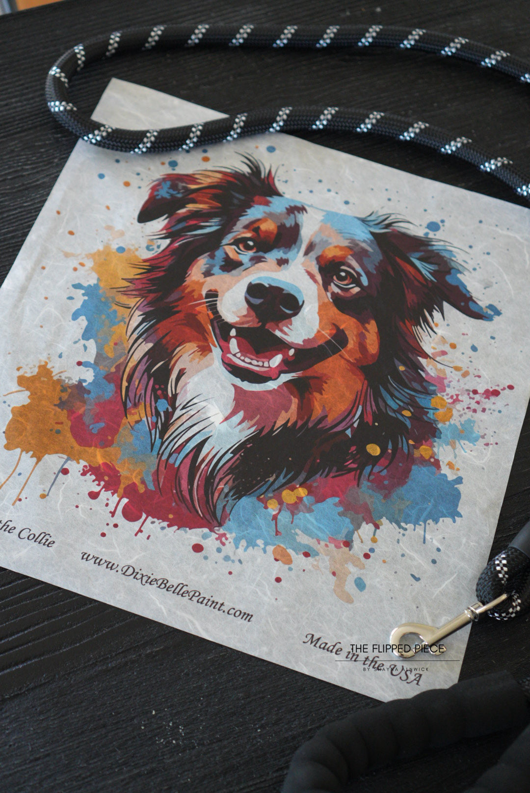 Rice Decoupage Paper - Mollie the Collie