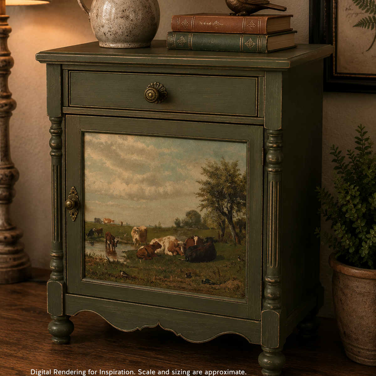Belles and Whistles A3 Rice Decoupage Paper -  Quiet Countryside
