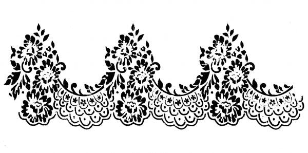 Posh Chalk Stencil Raining in Paris 6 inch x 12 inch