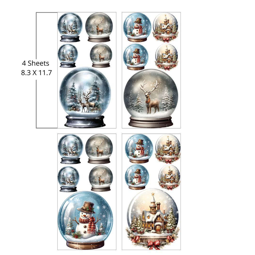 Belles and Whistles Water Slide Transfer - Snow Globes