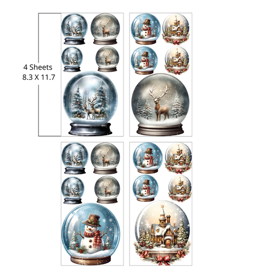 Belles and Whistles Water Slide Transfer - Snow Globes