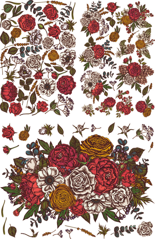 Belles and Whistles Large Transfer - Timeless Petals