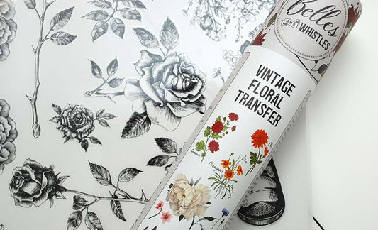 Belles and Whistles Transfers - Vintage Floral Transfer