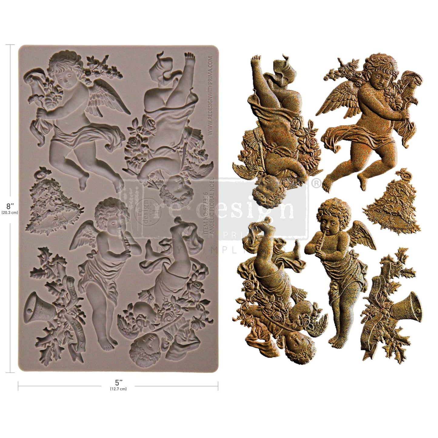 Re Design Decor Mould -  Angelic Floral Noel