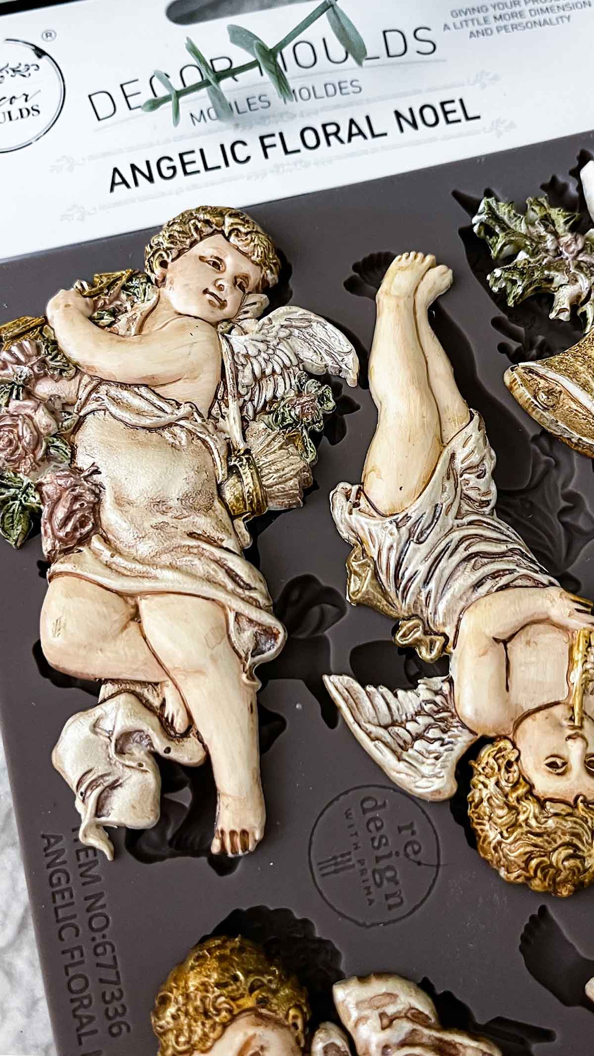 Re Design Decor Mould -  Angelic Floral Noel