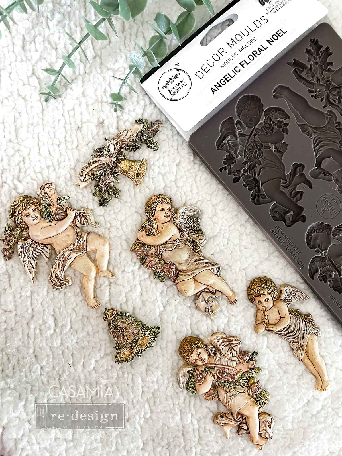 Re Design Decor Mould -  Angelic Floral Noel