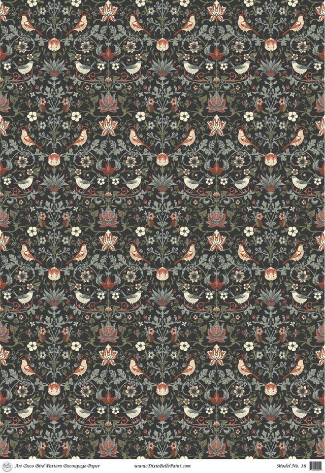 Belles and Whistles A1 Rice Decoupage Paper - Art Deco