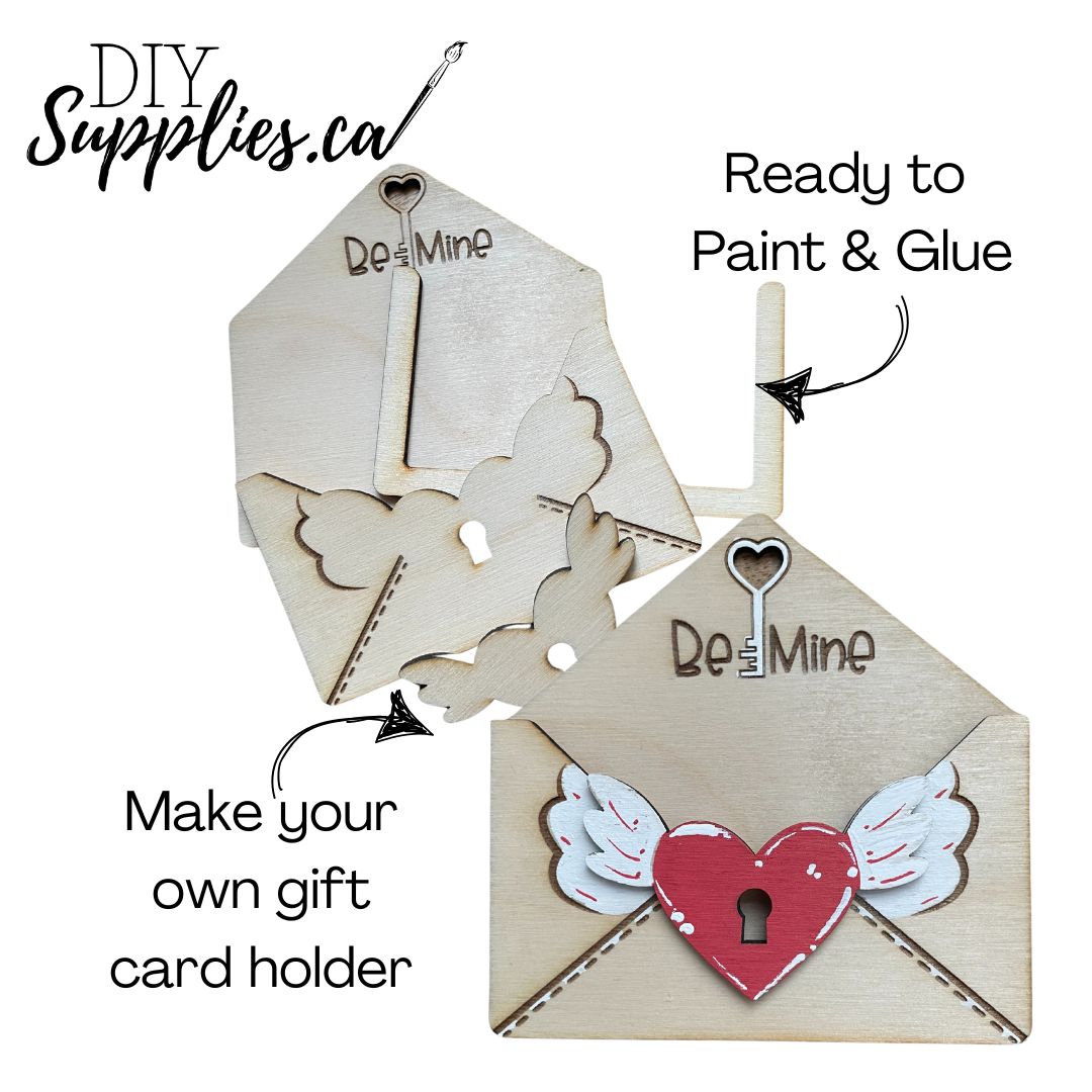 Be Mine - Ready to Paint & Glue Valentine Gift Card Holder