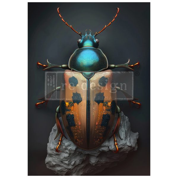 ReDesign A1 Decoupage Decor Fiber - Brass Scarab