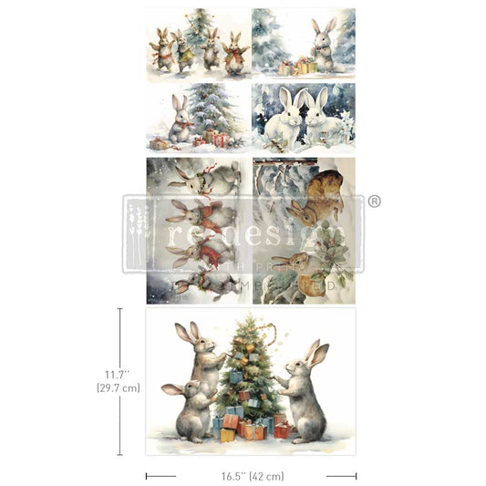 Prima Redesign Decoupage Decor Tissue Paper Pack - Bunny Wonderland