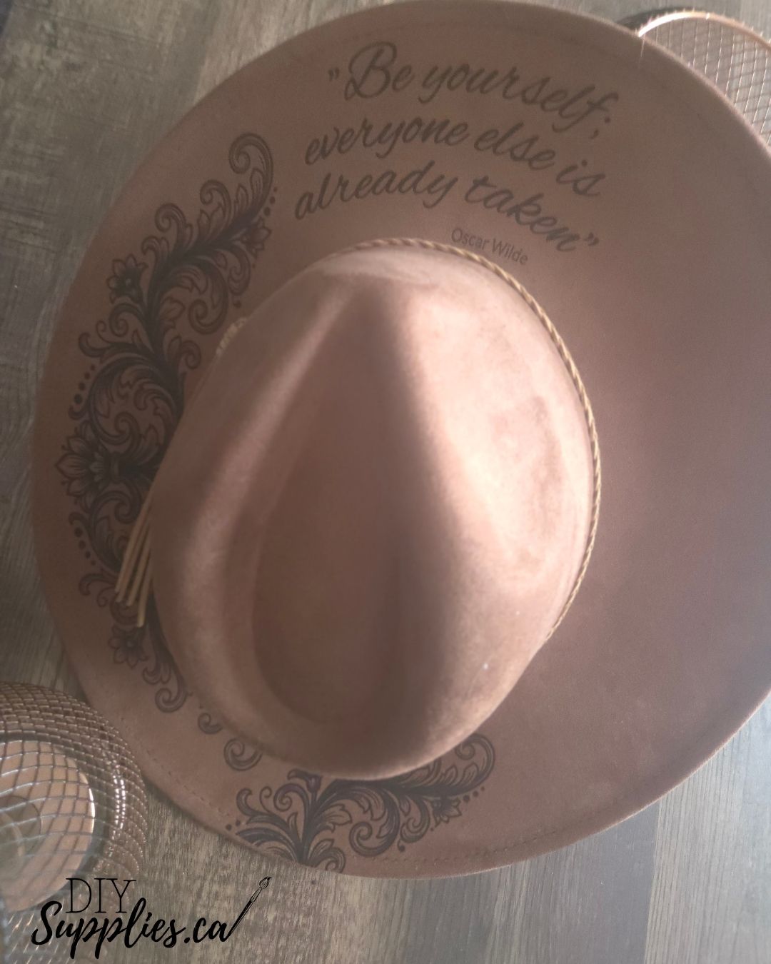 Be Yourself Cowgirl Hat - Burnt & Brushed Art Hat