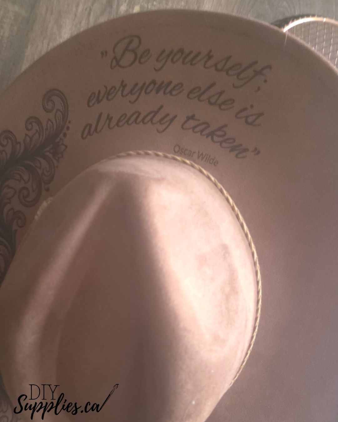 Be Yourself Cowgirl Hat - Burnt & Brushed Art Hat