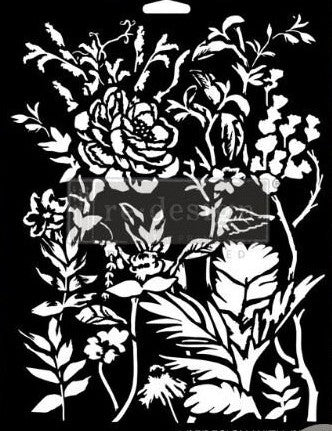 Redesign Decor Stencil - Cerulean Blooms