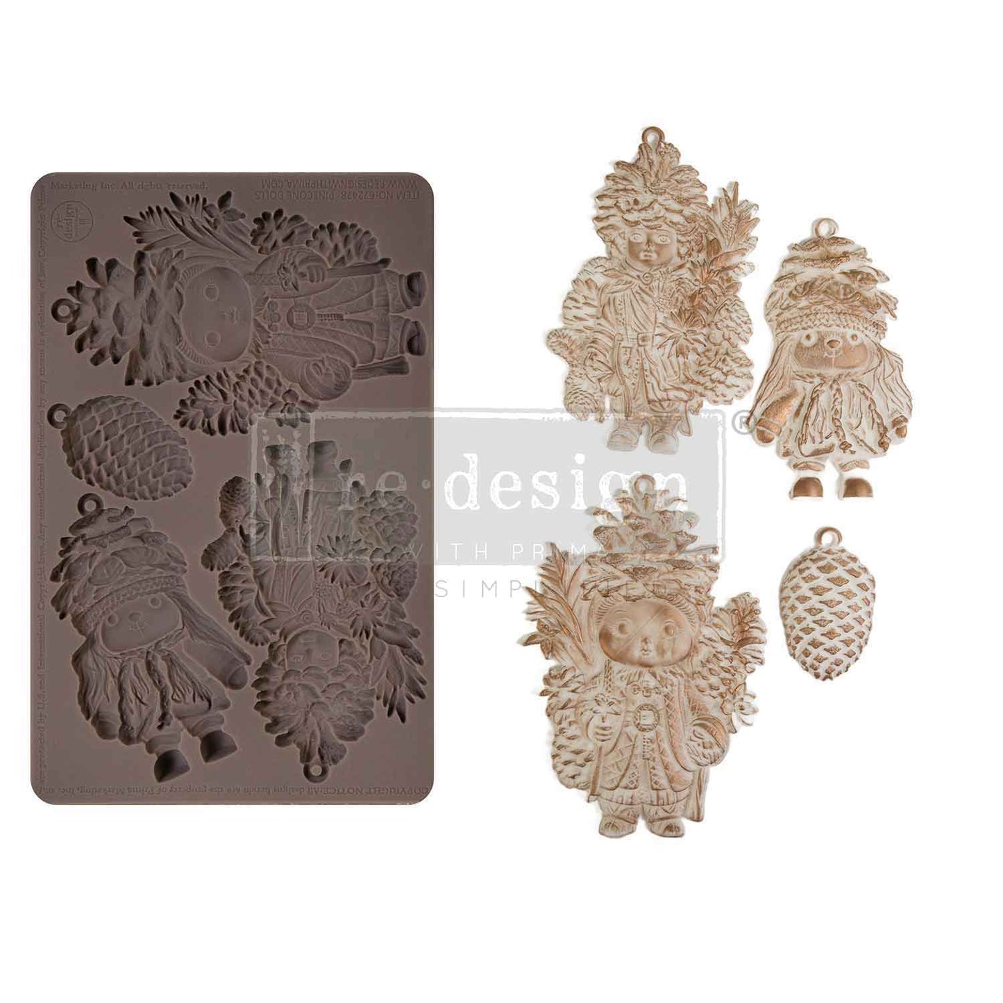 Re Design Decor Mould Pinecone Dolls