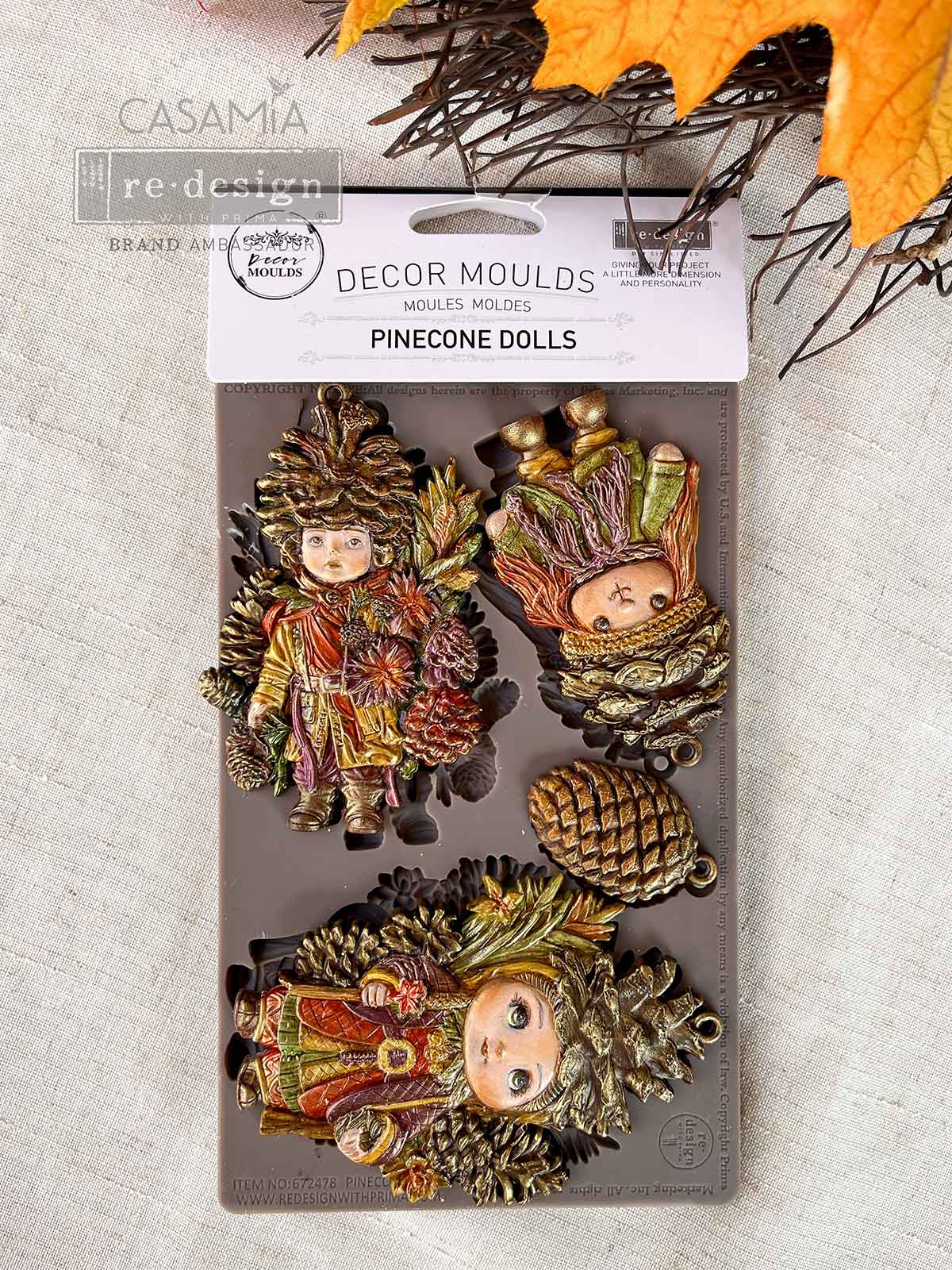 Re Design Decor Mould Pinecone Dolls