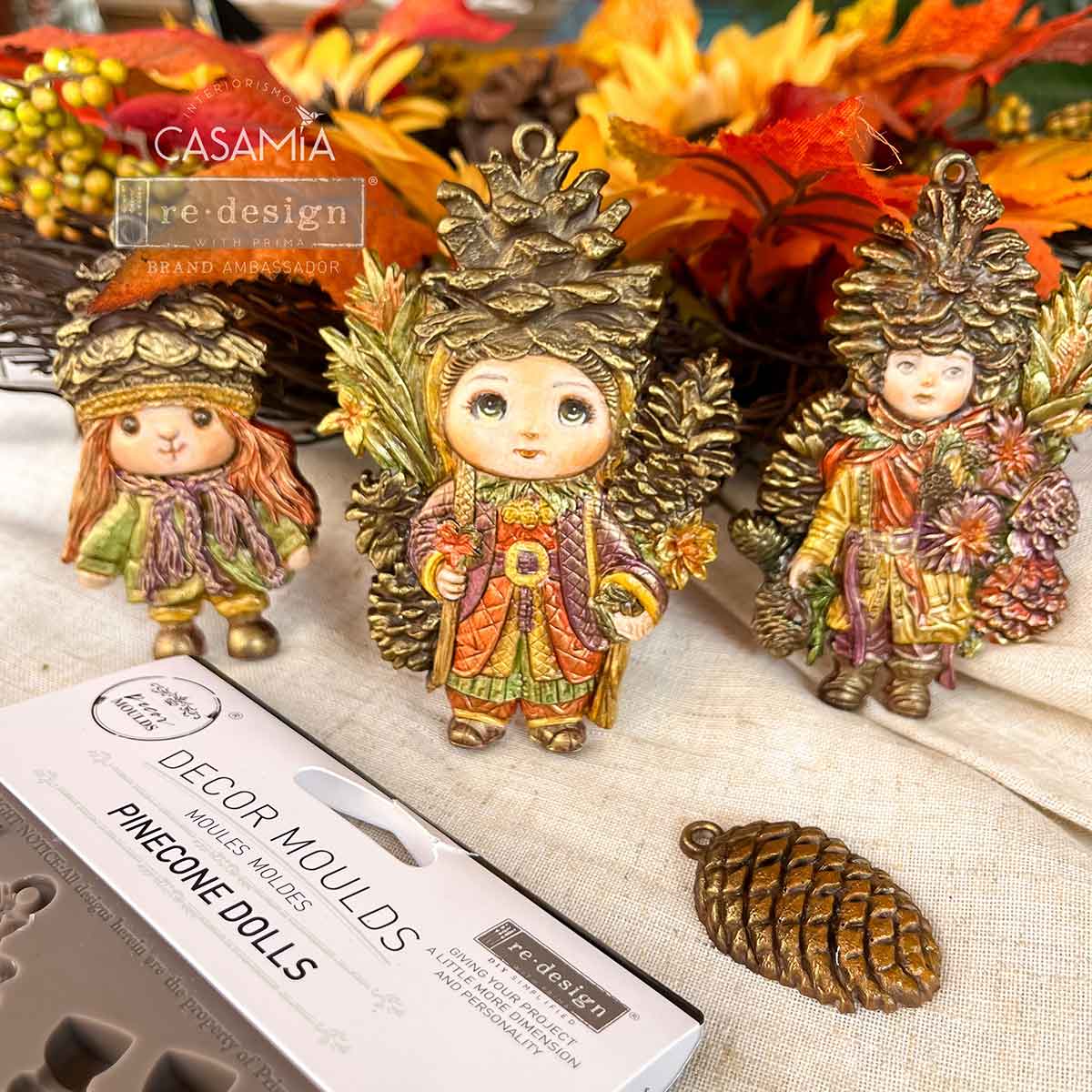 Re Design Decor Mould Pinecone Dolls