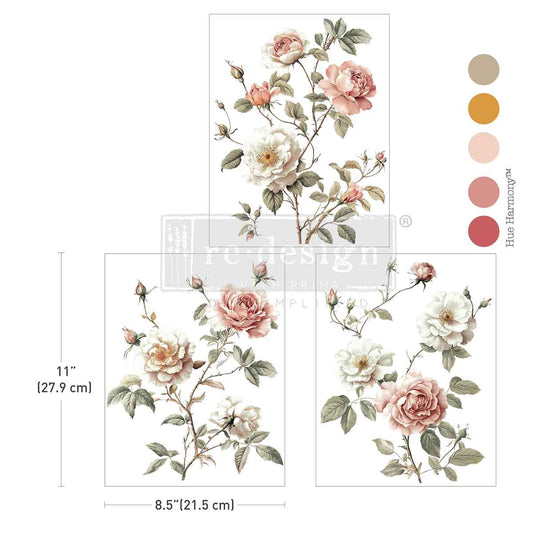 Redesign Decor Middy Transfer - Creamy Blush Blooms