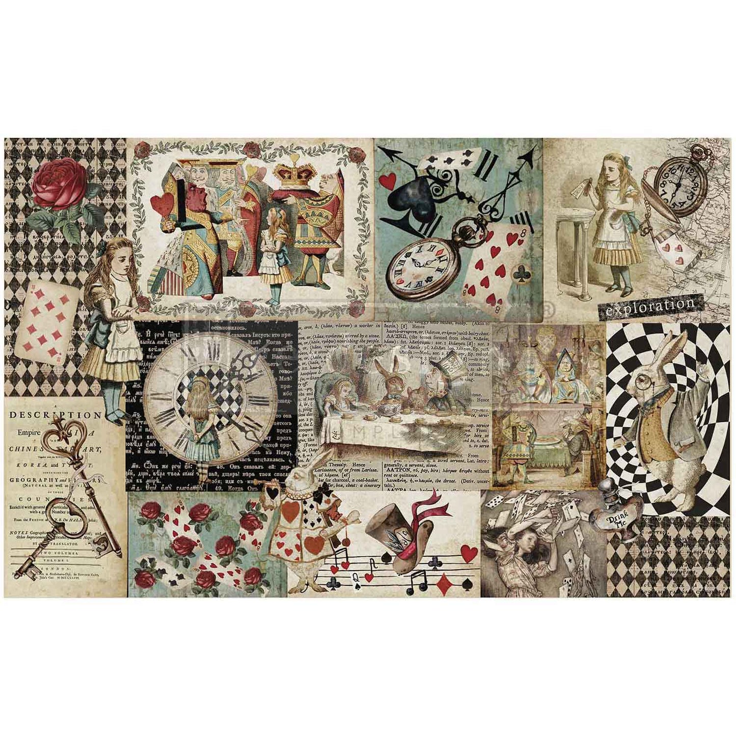 Prima Redesign Decoupage Decor Tissue Paper - Curious Journey