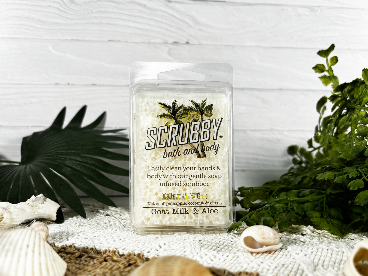 Scrubby Soap Bath Island Vibe Goat Milk and Aloe