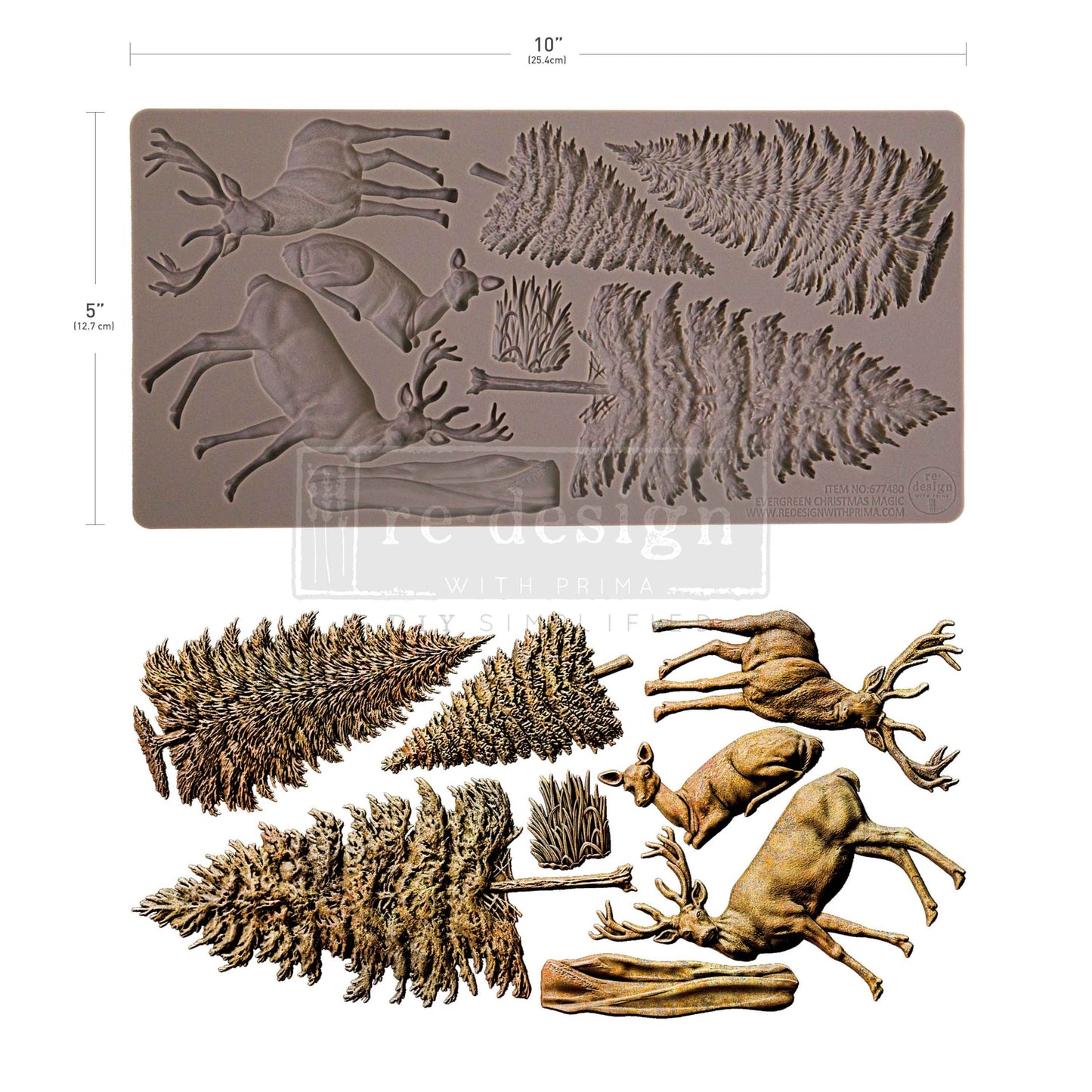 Re Design Decor Mould -  Evergreen Christmas Magic