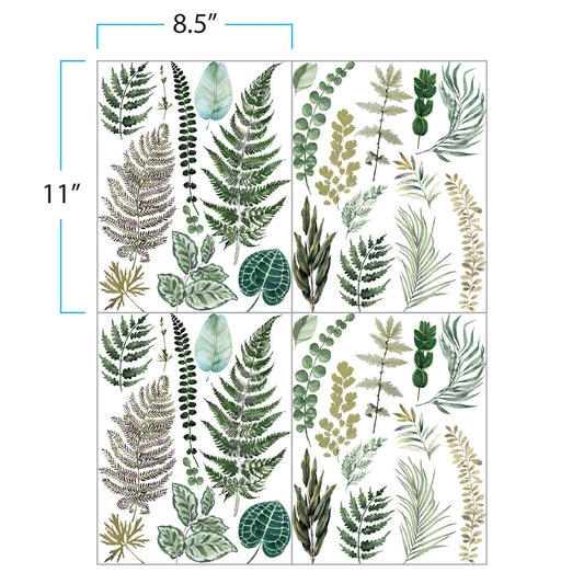 Prima Infusible Heat Transfers - 8.5" x 11" - Fern & Greens 4 Sheets