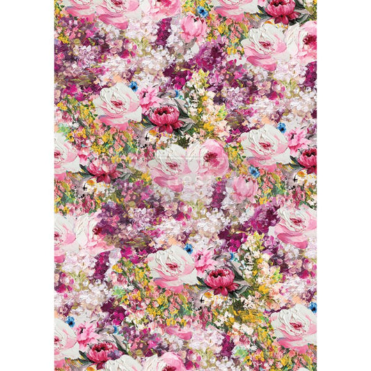 ReDesign Rice Paper - Fushia Meadow 11.5 " x 16.25"