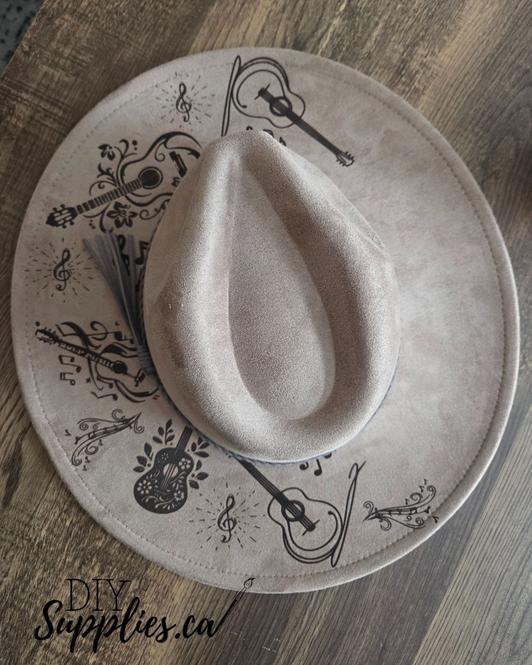 All I Need is a Guitar or 2 or 3 - Burnt & Brushed Art Hat