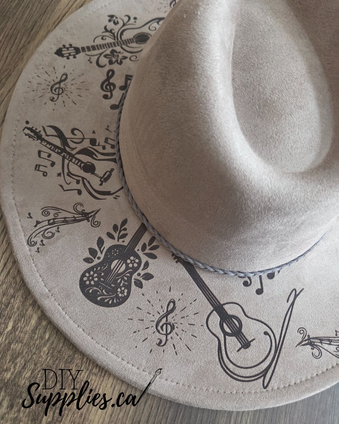 All I Need is a Guitar or 2 or 3 - Burnt & Brushed Art Hat