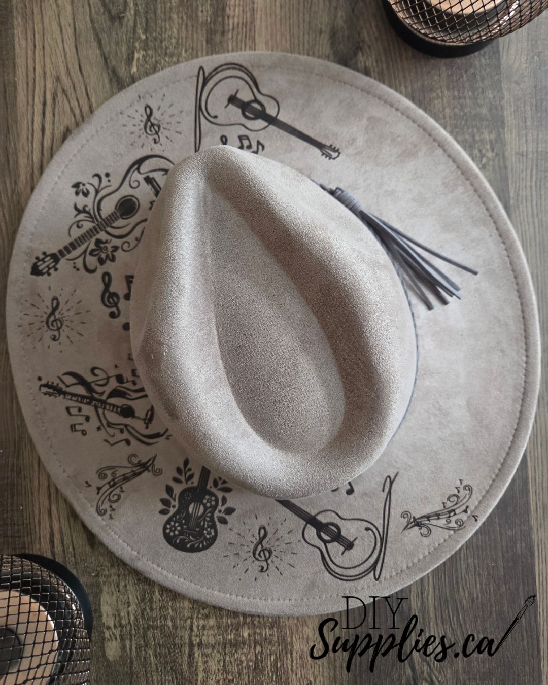 All I Need is a Guitar or 2 or 3 - Burnt & Brushed Art Hat