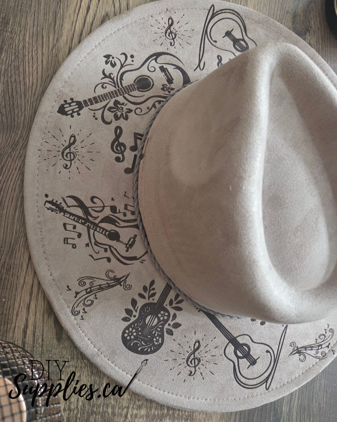 All I Need is a Guitar or 2 or 3 - Burnt & Brushed Art Hat