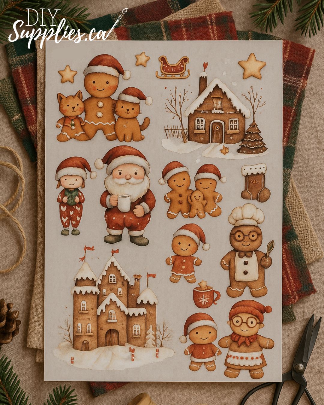 Fabric Transfer - Ginger Delights 8.5 x 11 Fabric Transfer Sheet